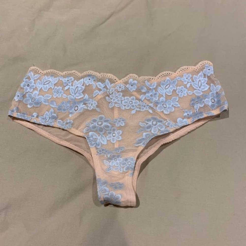 PINK Cheeky Nude Lace Undies LAST CHANCE